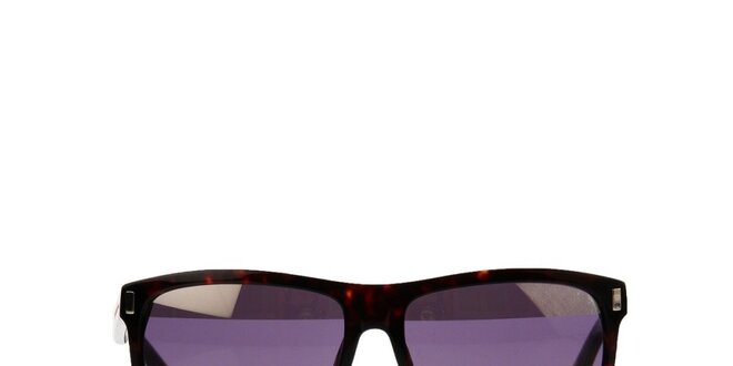 Unisex žíhané slnečné okuliare Marc Jacobs s fialovými sklíčkami