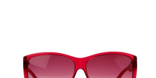 Unisex malinové okuliare s pruhovanými stranicami Marc Jacobs