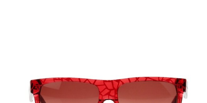 Dámske červené slnečné okuliare so vzorom Marc Jacobs