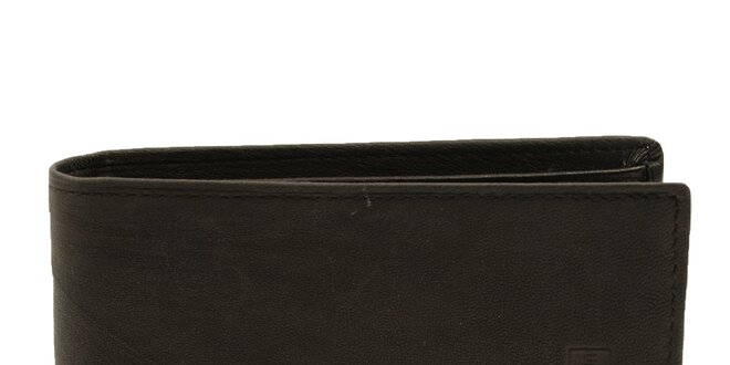 Pánska obdĺžniková čierna kožená peňaženka Pierre Cardin
