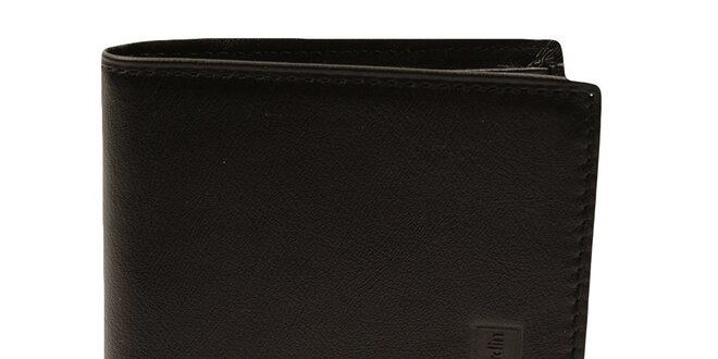 Pánska čierna kožená peňaženka Pierre Cardin