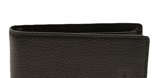 Pánska čierna reliéfna kožená peňaženka Pierre Cardin