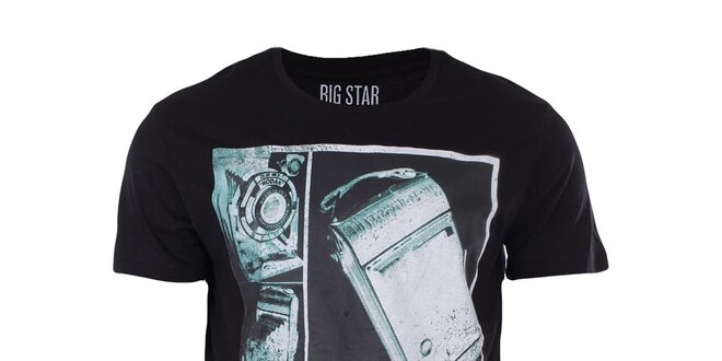 Pánske čierne tričko s potlačou Big Star