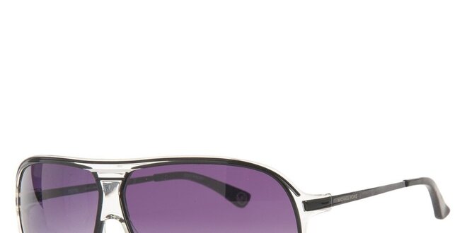 Pánske kovové slnečné okuliare s fialovými sklami Michael Kors