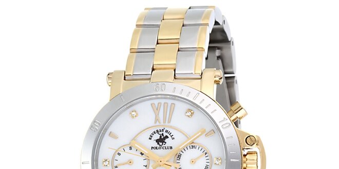 Dámske strieborné hodinky so svetlým ciferníkom Beverly Hills Polo Club