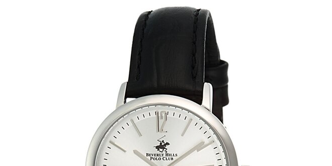 Dámske hodinky s čiernym remienkom Beverly Hills Polo Club