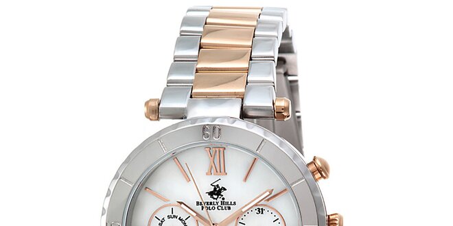 Dámske dvojfarebné hodinky Beverly Hills Polo Club