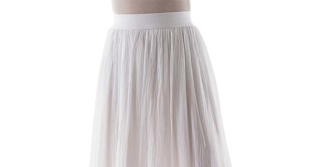 Dámska dlhá biela hodvábna sukňa Keysha