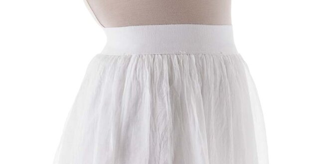 Dámska krátka biela hodvábna sukňa Keysha