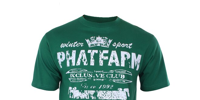 Pánske tmavo zelené tričko Phat Farm