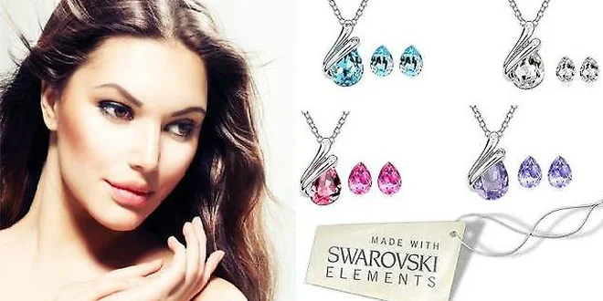 Dámsky náhrdelník a náušnice značky Swarovski elements
