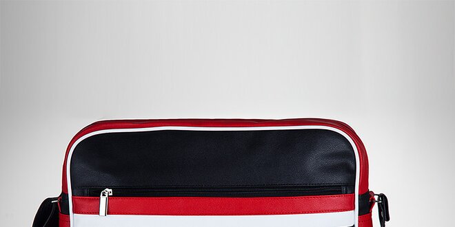 Pánska čierna taška s červenými prvkami Solier