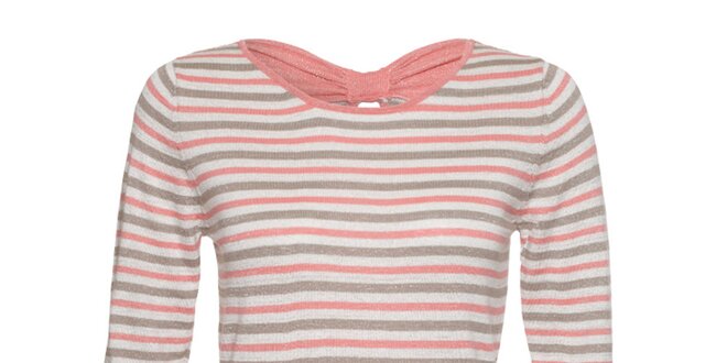 Dámsky pastelový pruhovaný sveter Yumi