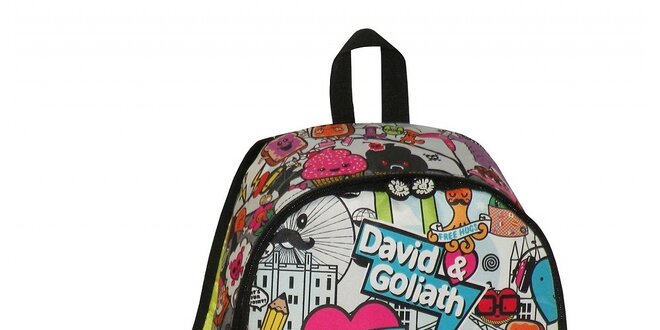 Farebný batoh s komiksovou potlačou David&Goliath