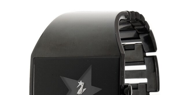 Dámske čierne oceľové hodinky Thierry Mugler