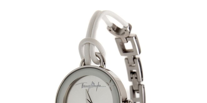 Dámske oceľové hodinky Thierry Mugler s kombinovaným remienkom