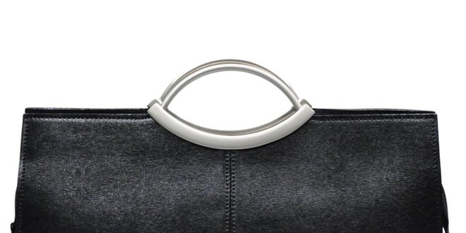 Dámska kožená kabelka v čiernej farbe Giulia