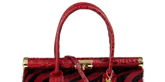 Dámska červená kabelka so vzorom Giulia