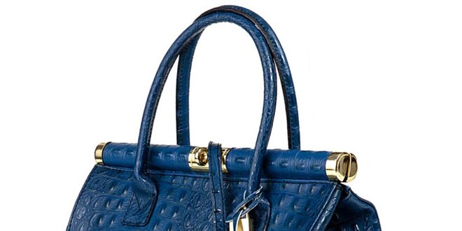 Dámska modrá veľká kufríková kabelka Giulia