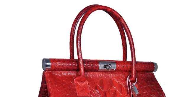 Dámska červená veľká kufríková kabelka Giulia