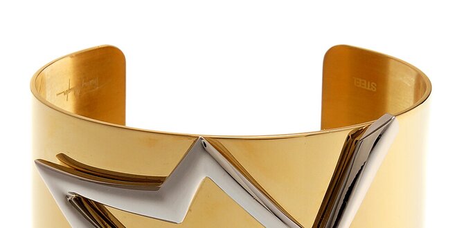 Dámsky zlatý ocelový náramok Thierry Mugler