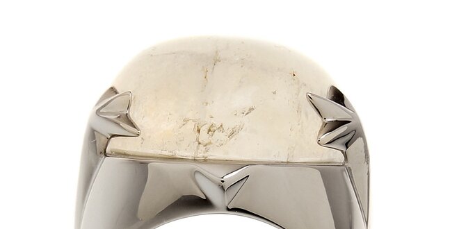 Dámsky ocelový prsteň Thierry Mugler s bielym kryštálom