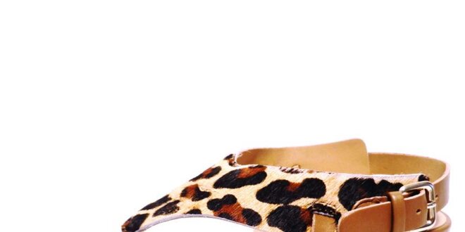 Dámske sandálky s leopardím vzorom Via Uno
