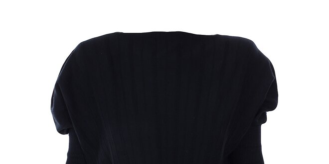 Dámsky čierny sveter s naberanými ramenami Nice Tricot