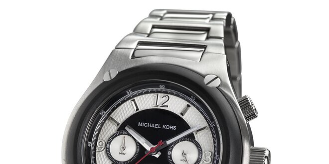 Pánske strieborné hodinky s chronografom Michael Kors