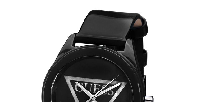 Dámske čierne minimalistické hodinky Guess