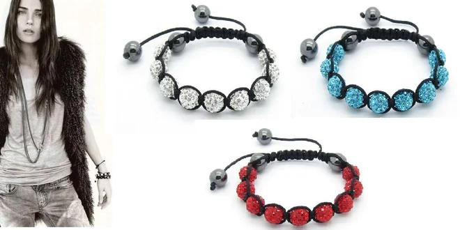 Náramok Shamballa v 7 štýlových farbách