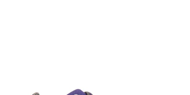 Detské nízke svetlo šedé trekové topánky Columbia s fialovými detailami