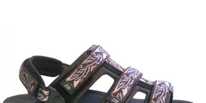 Pánske hnedo-čierne vzorované sandále Numero Uno