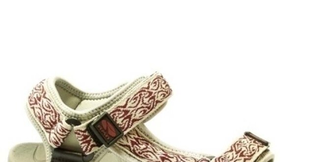 Dámske bielo-červené sandále Numero Uno so vzorom
