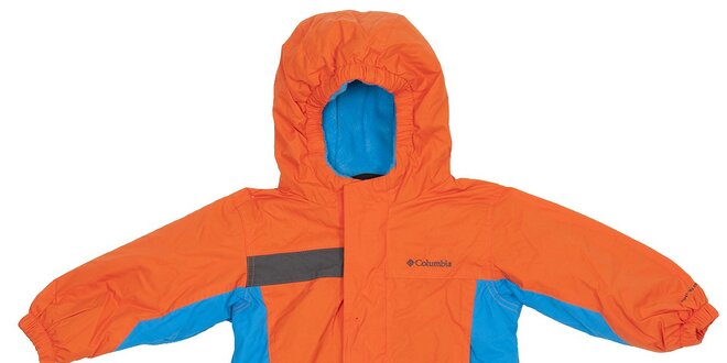 Detský oranžový zimný komplet - nohavice a bunda