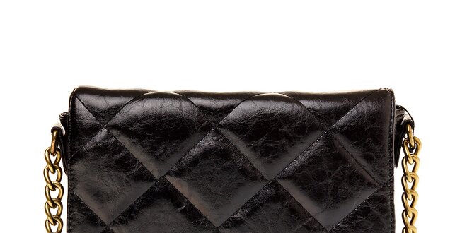 Dámska čierna prešívaná kabelka Pietro Filipi