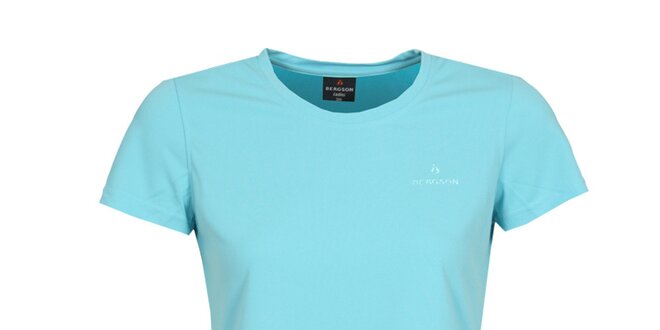 Dámske funkčné blankytno modré tričko s krátkym rukávom Bergson