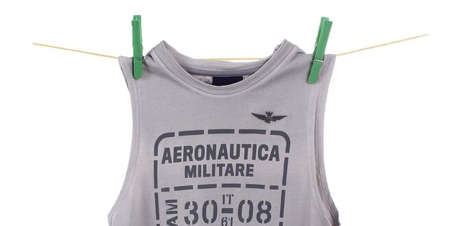 Detské šedé tielko Aeronautica Militare