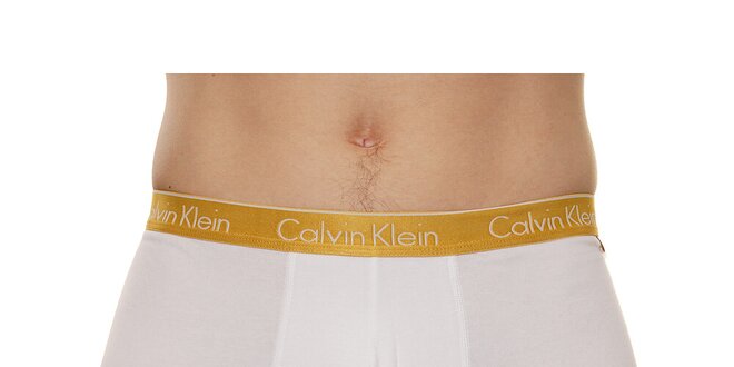 Balenie 2 ks pánskych boxeriek Calvin Klein so zlatou gumou - biele a čierne