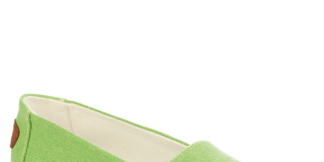 Dámske zelené nazúvacie topánky Keddo