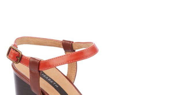 Dámske farebné sandálky na opätku Elisabeth