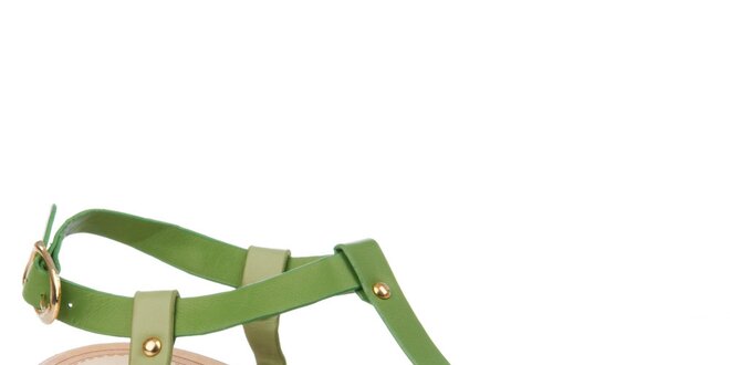 Dámske zelené sandálky Betsy