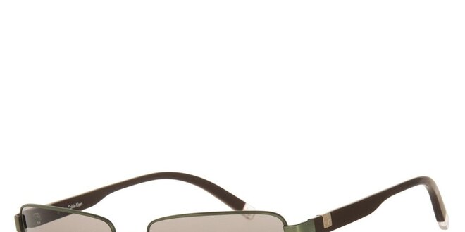 Pánske hranaté kovové slnečné okuliare Calvin Klein