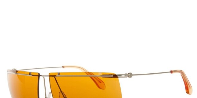 Pánske slnečné okuliare s oranžovými sklíčkami Calvin Klein