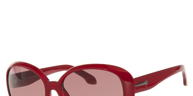 Dámske červené slnečné okuliare so žihaním Calvin Klein
