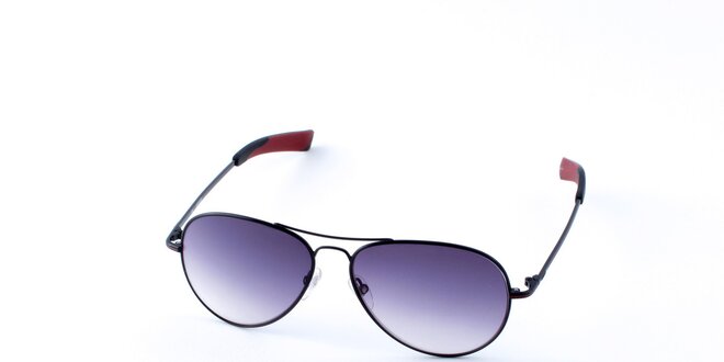 Pánske čierne slnečné okuliare Guess s fialovými sklami