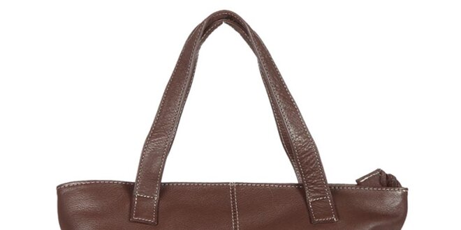 Dámska hnedá kabelka z kože Marsanpiel