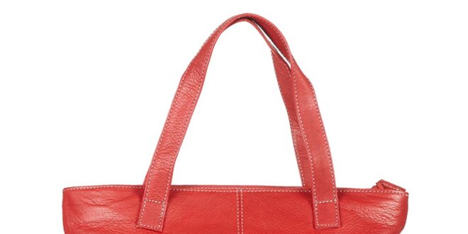 Dámska červená kabelka z kože Marsanpiel