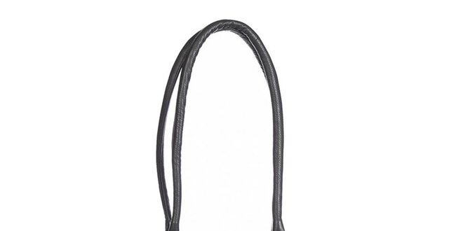 Dámska čierna kabelka s ozdobnou karabínkou Marsanpiel