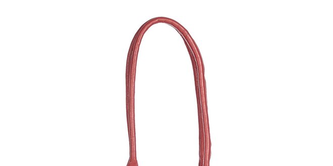 Dámska červená kabelka s ozdobnou karabínkou Marsanpiel